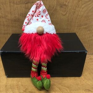 Elf Gnomes Legs Christmas Decor Xmas Gift Red White Brownie Lame Peppermint